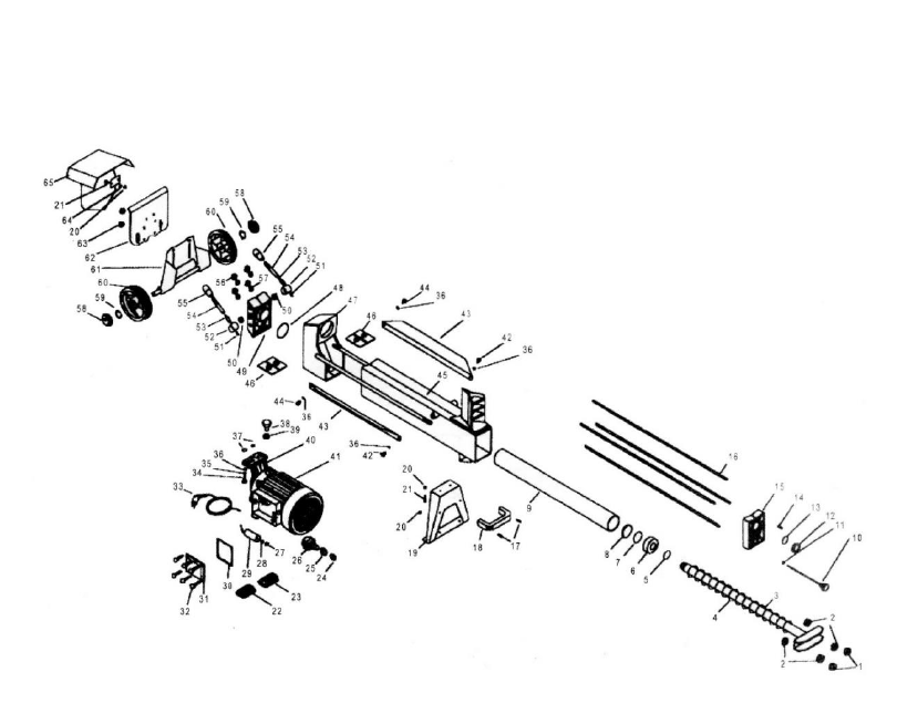 Schemat łuparki hydraulicznej